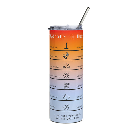 "Hydrate in Hues" - Stainless steel tumbler